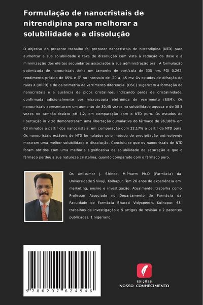 Produktbild: Formula&ccedil;&atilde;o de nanocristais de nitrendipina para melhorar a solubilidade e a dissolu&ccedil;&atilde;o