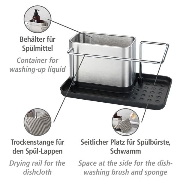 Produktbild: Sp&uuml;lorganizer Mod. Orio und 2 Mikrofaser-Sp&uuml;lschw&auml;mme Mod. Miko, Sp&uuml;lorganizer Orio und 2