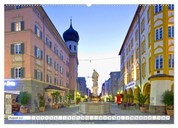 Produktbild: Rosenheim - Die Stadt vor den Bergen (Wandkalender 2027 DIN A2 quer), CALVENDO Monatskalender