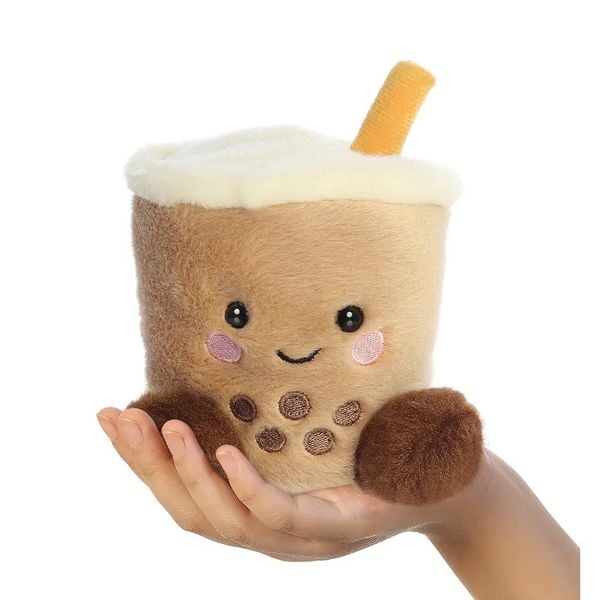 Produktbild: Aurora 33687 - Palm Pals Milky Tea Boba Soft Toy, Pl&uuml;sch, 13 cm