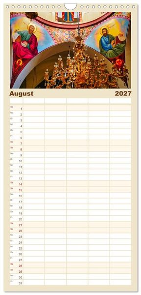 Produktbild: Familienplaner 2027 - Grabeskirche in Jerusalem mit 5 Spalten (Wandkalender, 21 x 45 cm) CALVENDO