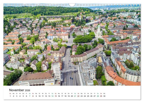 Produktbild: Luftbildkalender Z&uuml;rich (Wandkalender 2026 DIN A3 quer), CALVENDO Monatskalender