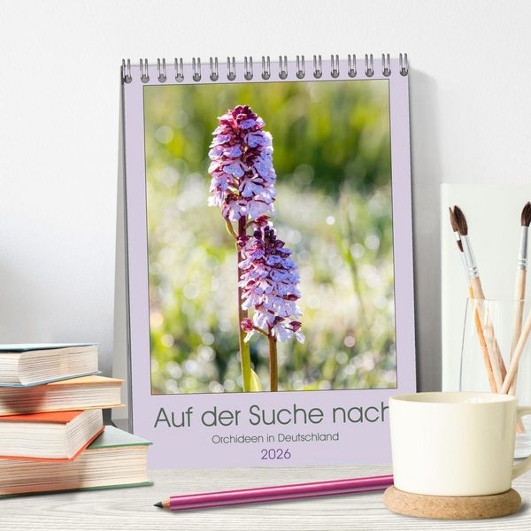 Produktbild: Auf der Suche nach Orchideen in Deutschland (Tischkalender 2026 DIN A5 hoch), CALVENDO Monatskalender