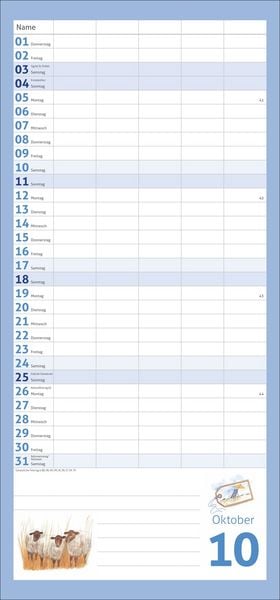 Produktbild: Times&more Schaffner Familienplaner 2026