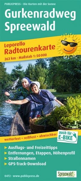 Produktbild: Publicpress Leporello Radtourenkarte Gurkenradweg Spreewald 1:50.000