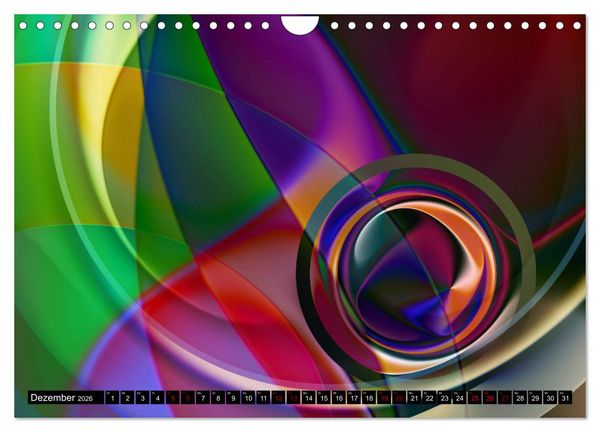 Produktbild: Lineare Strahlkraft - Wellen, Digitale Kunst (Wandkalender 2026 DIN A4 quer), CALVENDO Monatskalender