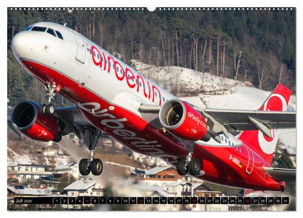 Produktbild: Flugzeugkalender 2026 (Wandkalender 2026 DIN A2 quer), CALVENDO Monatskalender