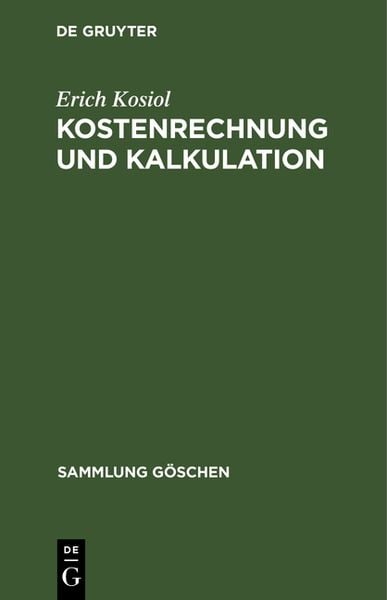Produktbild: Kostenrechnung und Kalkulation