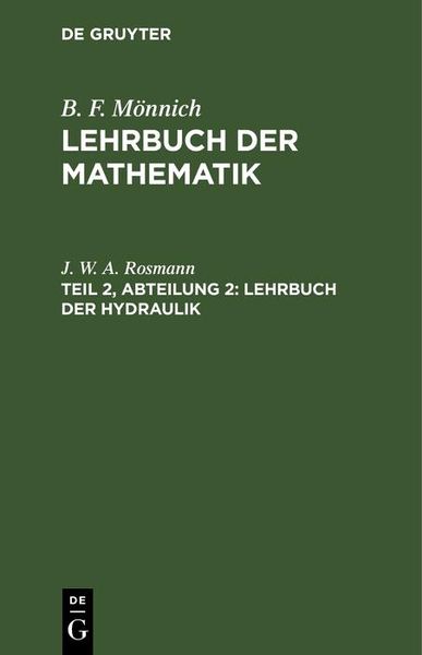Produktbild: Lehrbuch der Hydraulik