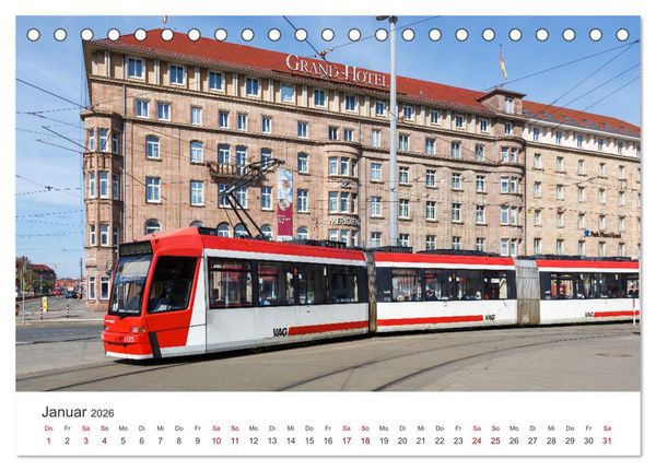 Produktbild: Trams und Stra&szlig;enbahnen (Tischkalender 2026 DIN A5 quer), CALVENDO Monatskalender