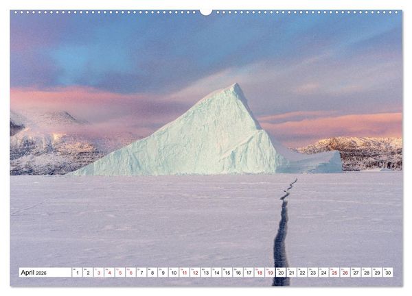 Produktbild: Eisberge - Gr&ouml;nlands magische Eisgestalten (hochwertiger Premium Wandkalender 2026 DIN A2 quer), Kunstdruck in Hochglanz
