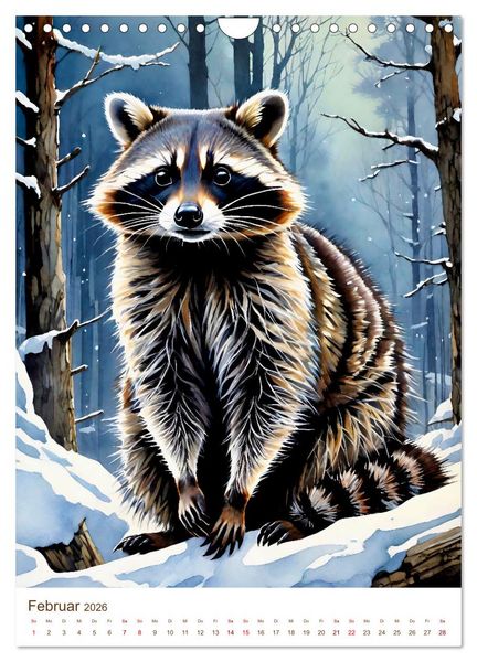 Produktbild: Heimische Wildtiere 2026 (Wandkalender 2026 DIN A4 hoch), CALVENDO Monatskalender