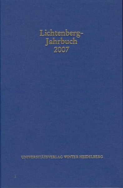 Produktbild: Lichtenberg-Jahrbuch 2007