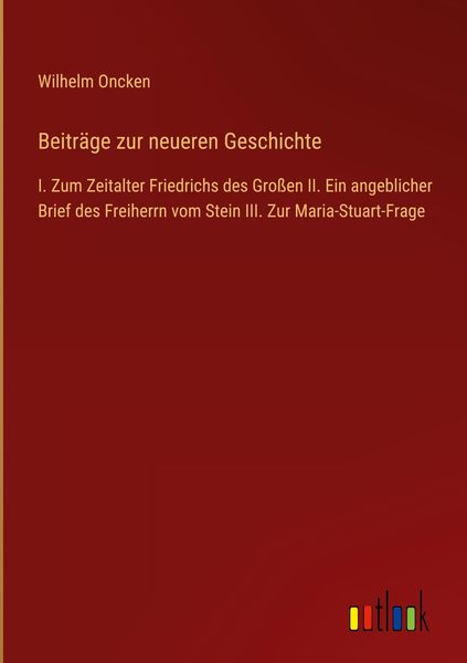 Produktbild: Beitr&auml;ge zur neueren Geschichte