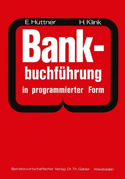 Produktbild: Bankbuchf&uuml;hrung in programmierter Form