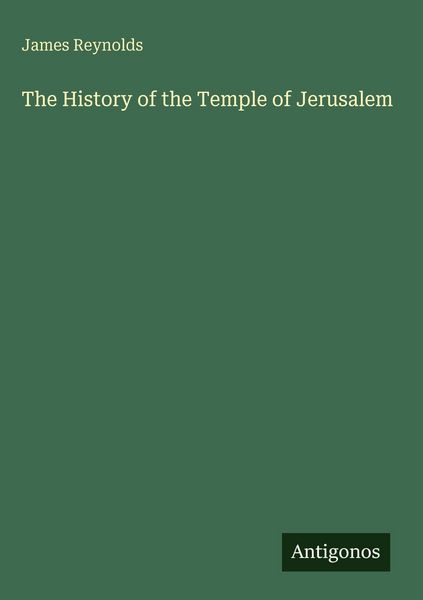 Produktbild: The History of the Temple of Jerusalem