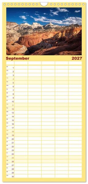 Produktbild: Familienplaner 2027 - Wild, Wide, West mit 5 Spalten (Wandkalender, 21 x 45 cm) CALVENDO