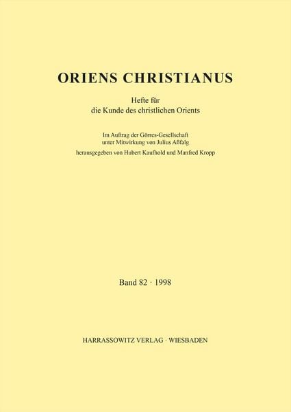 Produktbild: Oriens Christianus 82 (1998)