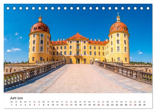 Produktbild: Dresden, Pure Eleganz an der Elbe (Tischkalender 2026 DIN A5 quer), CALVENDO Monatskalender