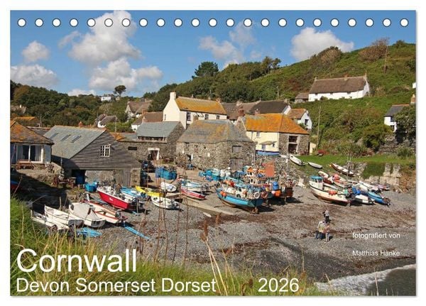 Cornwall - Devon Somerset Dorset (Tischkalender 2026 DIN A5 quer), CALVENDO Monatskalender