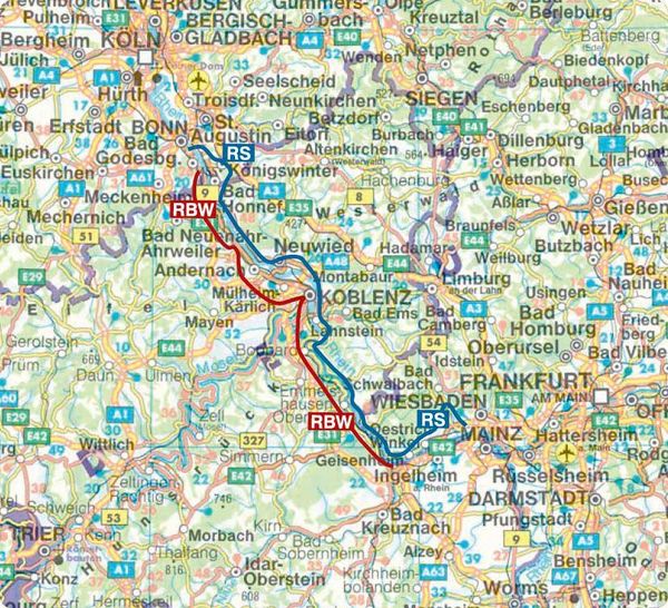 Produktbild: ROTHER Wanderf&uuml;hrer Rheinsteig - RheinBurgenWeg. 34 Etappen auf den Weitwanderwegen rechts und links des romantischen Mittelrheins