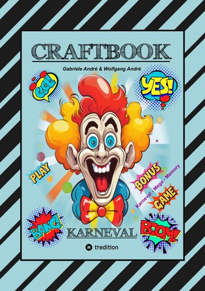 Produktbild: Craftbook - Bastelvorlage - Spiel - Karneval Mega Memory - Faschingsmotive - R&auml;tsel - Aufgaben - Ausmalvorlagen