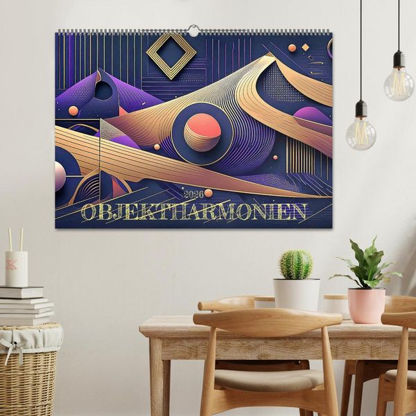Produktbild: Objektharmonien (Wandkalender 2026 DIN A2 quer), CALVENDO Monatskalender