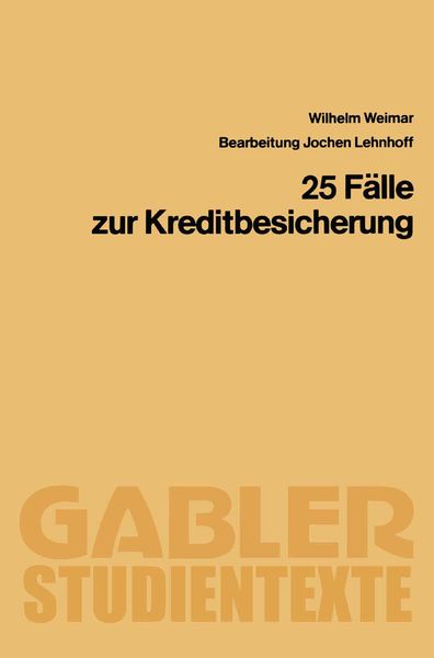 Produktbild: 25 F&auml;lle zur Kreditbesicherung