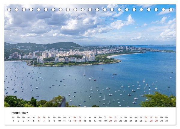 Produktbild: RIO DE JANEIRO Contrastes. Couleurs. Lumi&egrave;re. (Calendrier de bureau 2027 DIN A5 vertical), CALVENDO calendrier mensuel