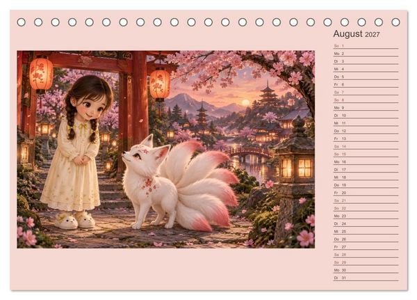 Produktbild: Mila und die Nacht der Fabelwesen (Tischkalender 2027 DIN A5 quer), CALVENDO Monatskalender