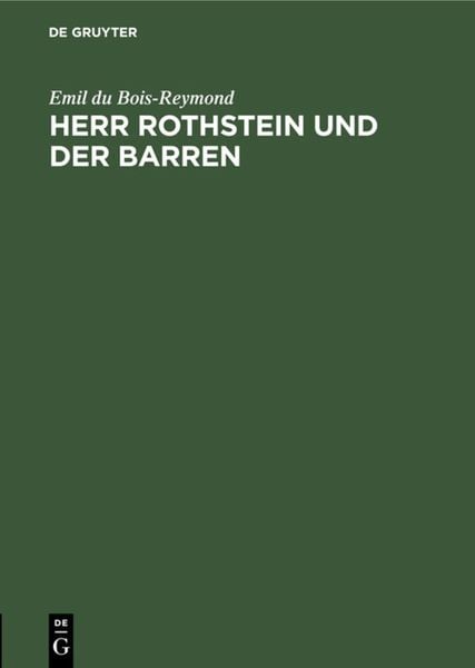 Produktbild: Herr Rothstein und der Barren