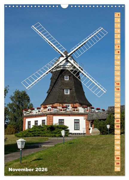 Produktbild: Deutschlands historische Windm&uuml;hlen (Wandkalender 2026 DIN A3 hoch), CALVENDO Monatskalender