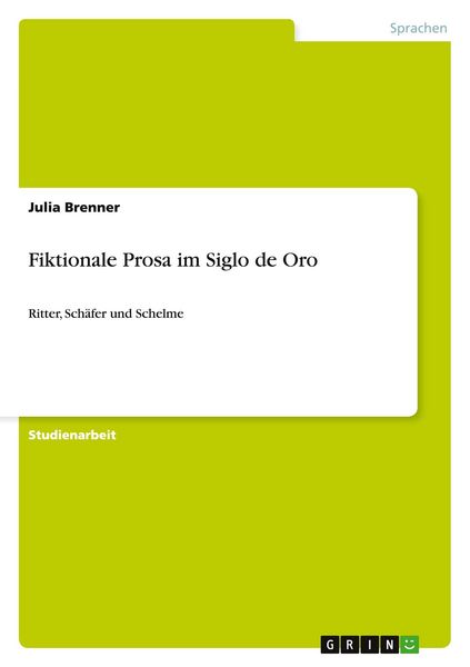 Produktbild: Fiktionale Prosa im Siglo de Oro