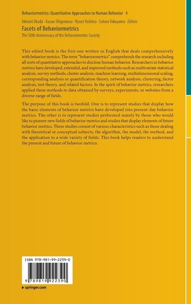Produktbild: Facets of Behaviormetrics