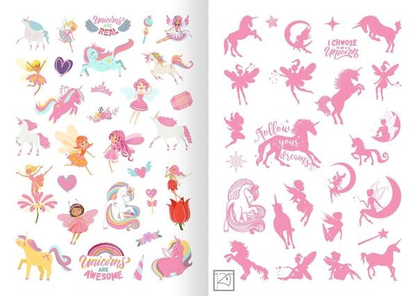 Produktbild: Metallic-Sticker &ndash; Feen & Einh&ouml;rner