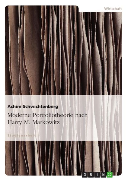 Produktbild: Moderne Portfoliotheorie nach Harry M. Markowitz