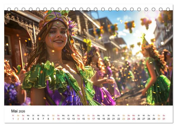 Produktbild: Karneval - sch&ouml;ne Momente weltweit (Tischkalender 2026 DIN A5 quer), CALVENDO Monatskalender