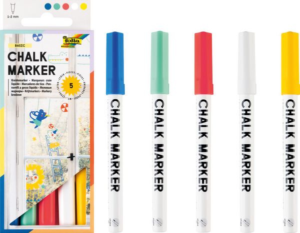 Produktbild: Kreidemarker-Set Basic 5er Set