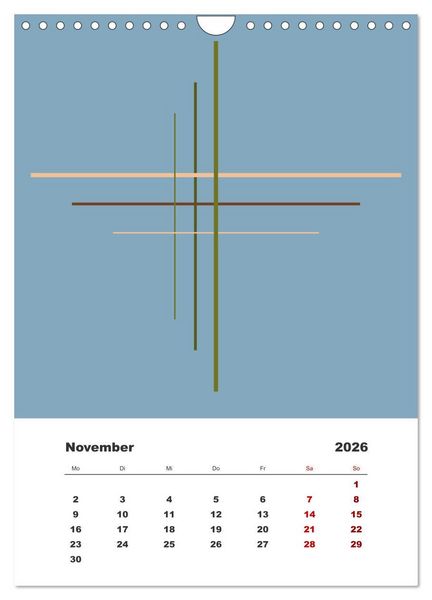 Produktbild: GeoArt - geometrische Formen (Wandkalender 2026 DIN A4 hoch), CALVENDO Monatskalender