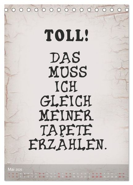 Produktbild: Ziemlich schlecht gelaunt (Tischkalender 2026 DIN A5 hoch), CALVENDO Monatskalender