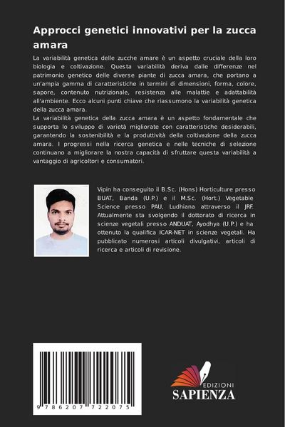 Produktbild: Approcci genetici innovativi per la zucca amara