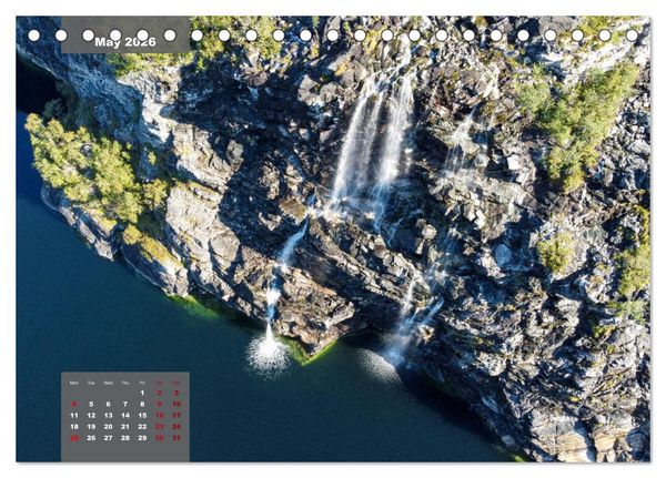 Produktbild: Bird's eye view of Norway (Desk Calendar 2026 DIN A5 landscape), CALVENDO 12 Month DeskCalendar