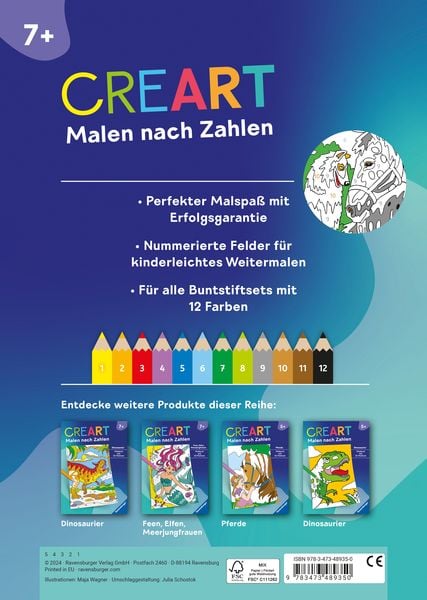 Produktbild: CreArt Malen nach Zahlen ab 7: Pferde