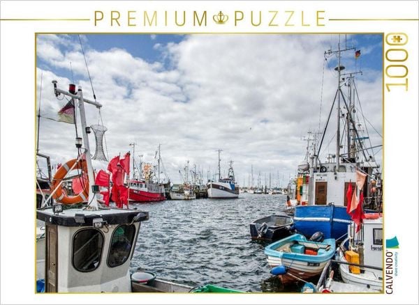 Produktbild: CALVENDO Puzzle Fischereih&auml;fen an der Ostseek&uuml;ste | 1000 Teile Lege-Gr&ouml;&szlig;e 64x48cm Foto-Puzzle f&uuml;r gl&uuml;ckliche Stunden