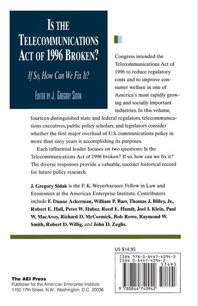 Produktbild: Is the Telecommunications Act of 1996 Broken?