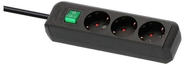 Produktbild: Brennenstuhl 1152300015 Steckdosenleiste mit Schalter 3fach Schwarz Schutzkontakt 1 St.