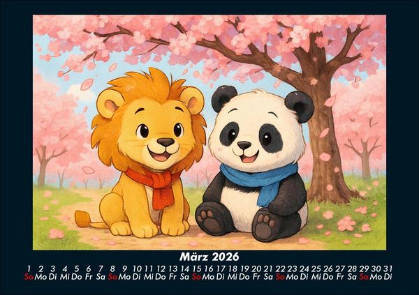 Produktbild: Buschi und Pippin - Abenteuer in Asien 2026 Fotokalender DIN A5