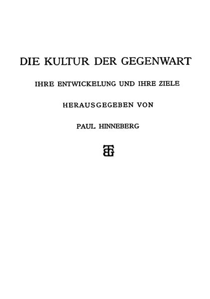 Produktbild: Die Allgemeinen Grundlagen der Kultur der Gegenwart