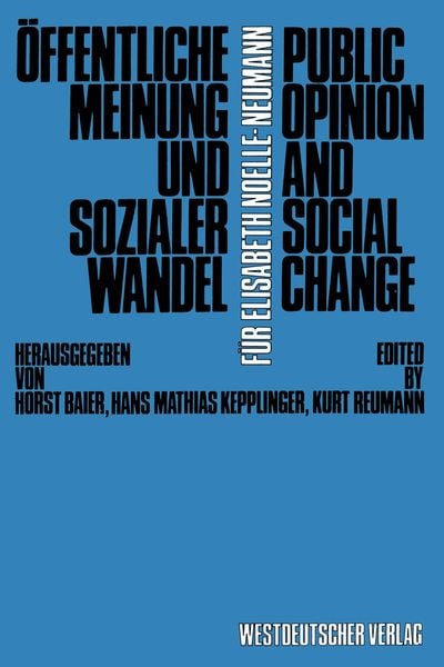Produktbild: &Ouml;ffentliche Meinung und sozialer Wandel / Public Opinion and Social Change