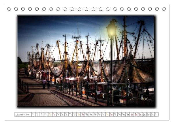 Produktbild: Ostfriesland - die bezaubernden alten H&auml;fen (Tischkalender 2026 DIN A5 quer), CALVENDO Monatskalender